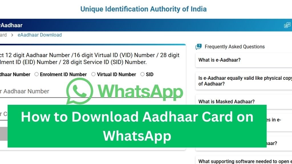 How to Download Aadhaar Card on WhatsApp
