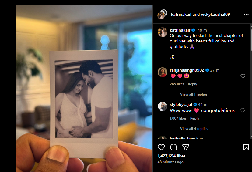 Katrina Kaif and Vicky Kaushal Announce Pregnancy